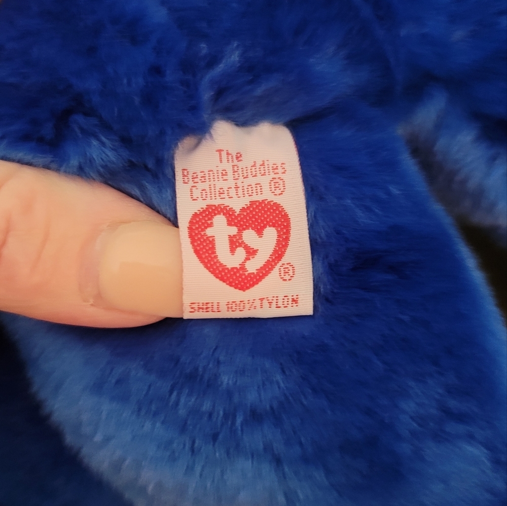 TY BEANIE BABY *ULTRA RARE *Vtg Collectible CLUBBY BLUE BEAR 1998 13" NWT - Picture 7 of 11